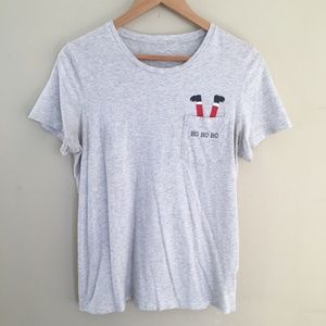 Old Navy HO HO HO Santa Pocket Tee Size Medium